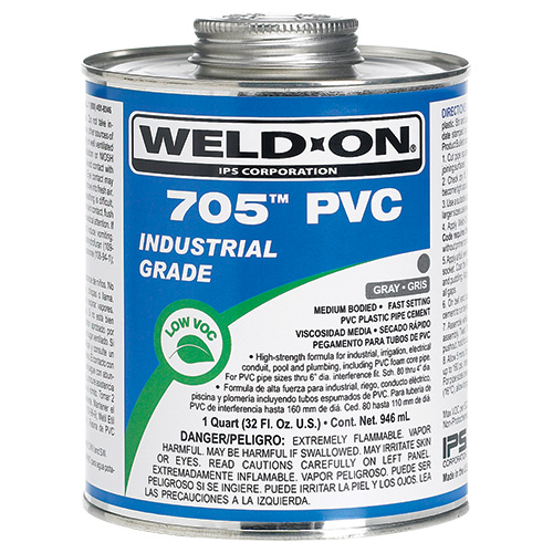 705 Clear PVC Cement - Medium Bodied - Pipe Cements, Primers, Cleaners & Lubricants